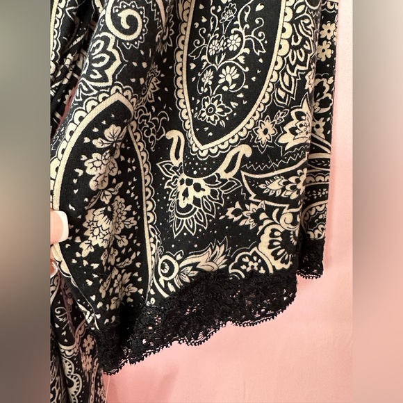 Jones New York Cotton Feel Paisley Print Robe- S/M - Picture 6 of 13